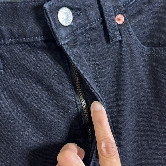 Abercrombie & Fitch The 90's Straight Curve Love Jeans Women's 24 Black - Picture 7 of 15